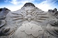 Dragon sand sculpture Royalty Free Stock Photo