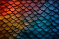 Dragon scale texture. Dragon, dinosaur skin background. Squama of fish, mermaid, reptile or fantasy monster. Monster