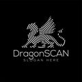 Dragon Scan Technology Logo vector Element. Animal Technology Logo Template Royalty Free Stock Photo