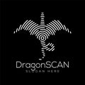 Dragon Scan Technology Logo vector Element. Animal Technology Logo Template Royalty Free Stock Photo