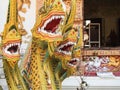 Dragon Sculpture at a Temple in Chiang Mai Thailand Royalty Free Stock Photo