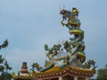 Dragon Sculpture Temple in China Royalty Free Stock Photo