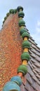 Dragon spine by Gaudi - Casa Batllo ceramic roof