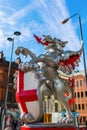 Dragon statue at the Broadgate Tower in London, UK