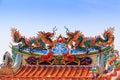 Dragon statue on china temple roof Royalty Free Stock Photo