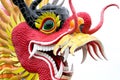 Dragon statue isolated on white background Royalty Free Stock Photo