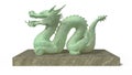 Dragon stature in stone