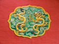 Dragon stucco on the wall in a Chinese temple. Forbidden City.