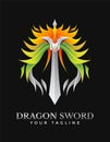 Dragon Sword Colorful gradient design