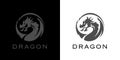 Dragon symbol tattoo logo