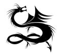 Dragon tattoo vector illustration Royalty Free Stock Photo