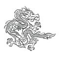 Dragon Tattoo Vector Illustration Royalty Free Stock Photo