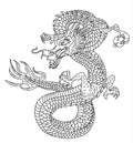 Dragon tattoo vector