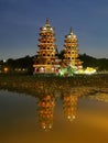 Dragon and Tiger Pagoda is in Kaohsiung, Taiwan.