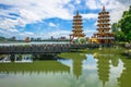 Dragon Tiger Tower in Kaohsiung, Taiwan Royalty Free Stock Photo