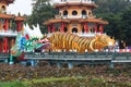 Dragon And Tiger Pagodas at Lotus Pond, Kaohsiung, Taiwan Royalty Free Stock Photo