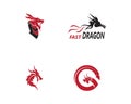 Dragon vector icon illustration design logo template Royalty Free Stock Photo