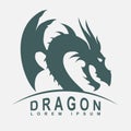 Dragon vector silhouette Royalty Free Stock Photo