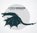 Dragon vector silhouette Royalty Free Stock Photo