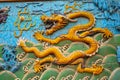 Dragon Wall at Forbidden City Royalty Free Stock Photo