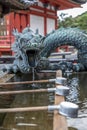 Dragon water fountain at the Kiyomizudera Temple in Kyoto Royalty Free Stock Photo
