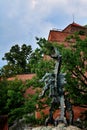 The Dragon of Wawel Hill next to the Wawel Castle in Krakow Royalty Free Stock Photo