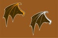Dragon wing vector illustration