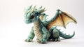 dragon winged Soft toy on a white background, cut