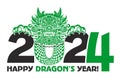 2024 dragon year symbol Royalty Free Stock Photo