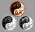 Dragon the yin yang