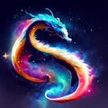 Dragon zodiac sign. Astrological horoscope collection. Vector illustration Generative AI Royalty Free Stock Photo