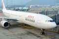 Dragonair Airbus 330 at Hong Kong Airport Royalty Free Stock Photo