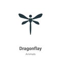 Dragonflay vector icon on white background. Flat vector dragonflay icon symbol sign from modern animals collection for mobile