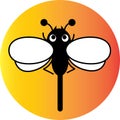 Dragonfly illustration icon or logo