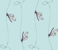 Dragonflies textil pattern