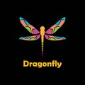 dragonfly abstract  logo Royalty Free Stock Photo