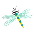 Dragonfly animal cartoon character vector illustration