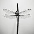 Bold Minimalist Dragonfly Art Lifelike Realism And Abstract Atmospheres Royalty Free Stock Photo