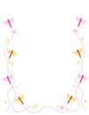 Dragonfly border / frame Royalty Free Stock Photo