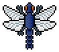 Dragonfly Bug Insect Pixel Art Video Game Icon