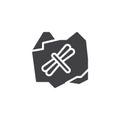 Dragonfly Fossil vector icon