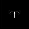 Dragonfly icon isolated on dark background Royalty Free Stock Photo