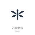 Dragonfly icon vector. Trendy flat dragonfly icon from season collection isolated on white background. Vector illustration can be Royalty Free Stock Photo