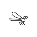 Dragonfly line icon