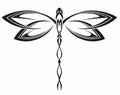 Dragonfly. Linear art. Abstract geometric dragonfly insect. Stencil for decorative panel of wood, metal, paper.