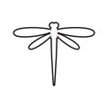 Dragonfly lines icon vector Royalty Free Stock Photo
