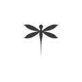 dragonfly logo icon vector template Royalty Free Stock Photo