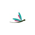 dragonfly logo icon vector template Royalty Free Stock Photo