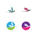 dragonfly logo icon vector template Royalty Free Stock Photo