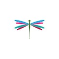 dragonfly logo icon vector template Royalty Free Stock Photo
